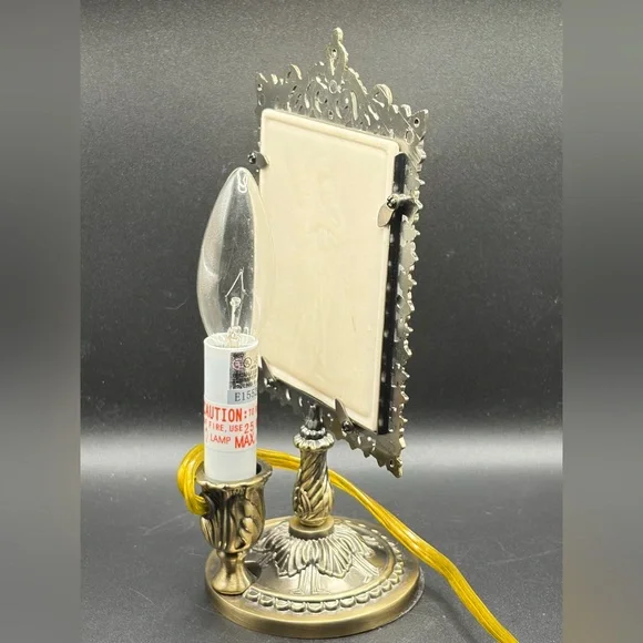 Vintage L’Innocence Madonna & Child Porcelain Lithophane Table Lamp, Mary & Lamb - Picture 8 of 17